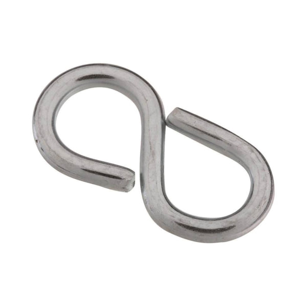 Stanley Hardware 759174 S-Hook, 20 lb Working Load, 1/8 in Dia Wire, Steel, Zinc