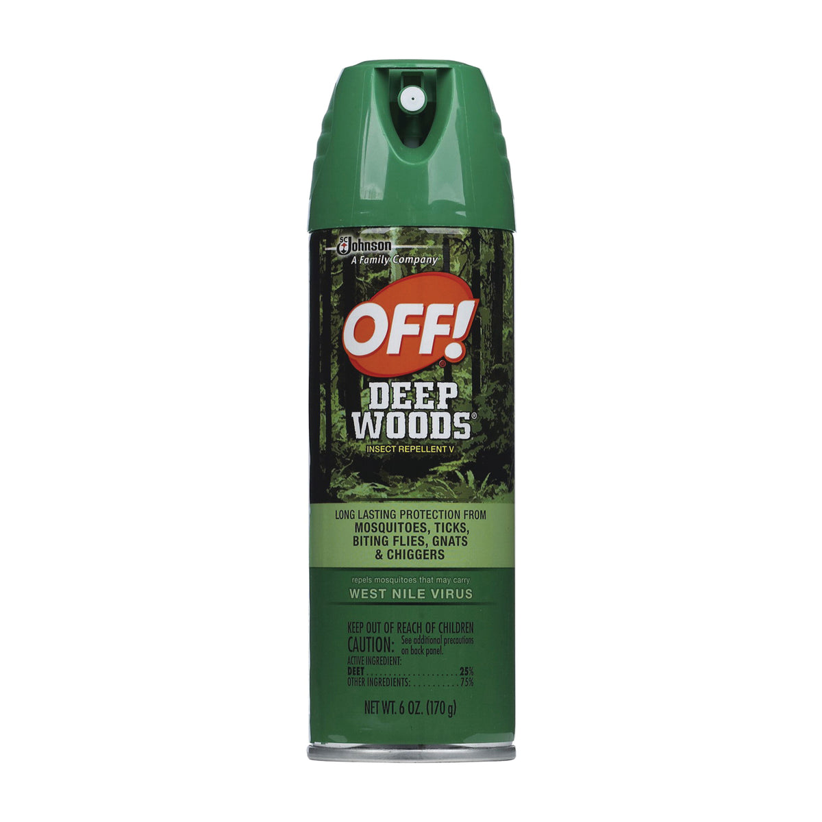 OFF! Deep Woods 01842 Insect Repellent V, 6 oz, Liquid, Clear, Alcohol