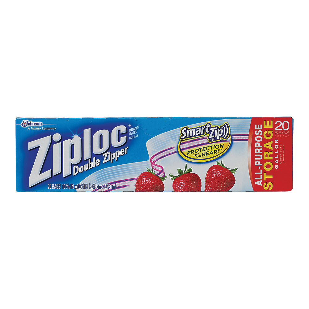 Ziploc 00350 Storage Bag, 1 gal Capacity, Plastic