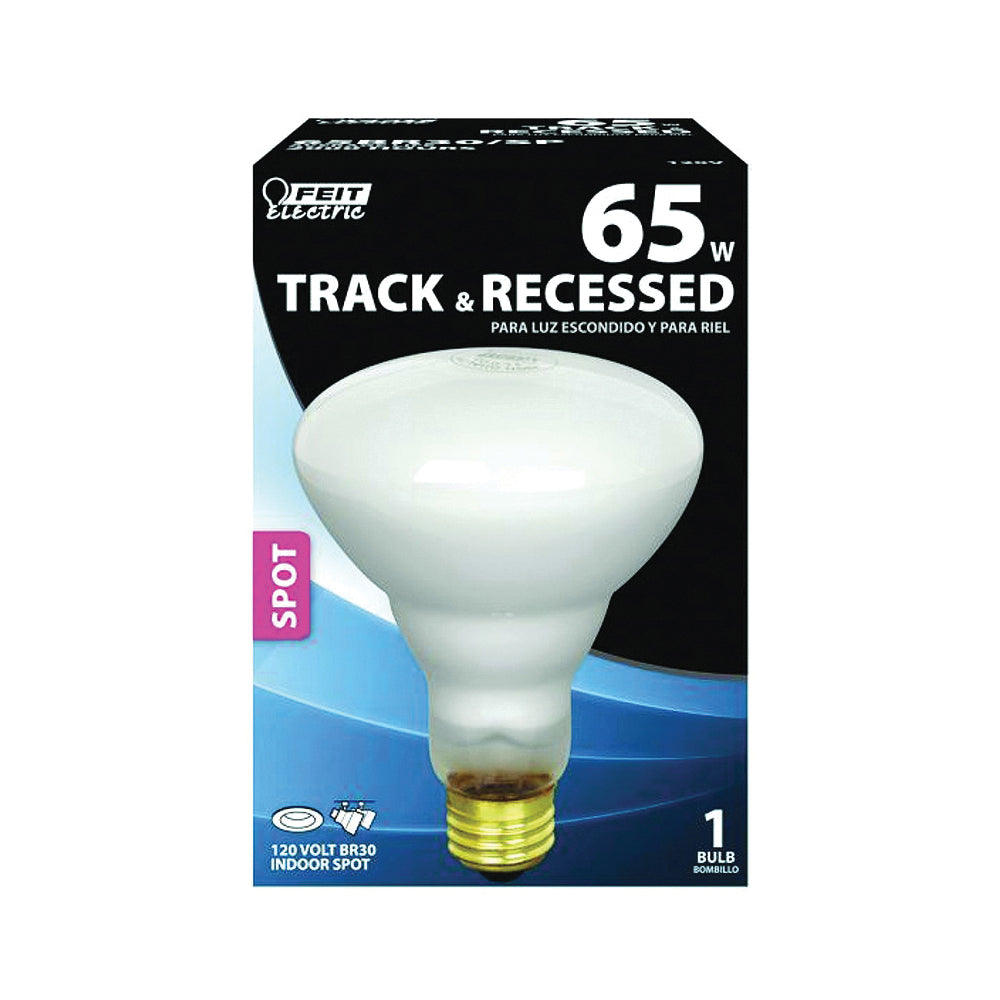 Feit Electric 65BR30/SP/RP Incandescent Lamp, 65 W, BR30 Lamp, Medium E26 Lamp Base, 2000 hr Average Life
