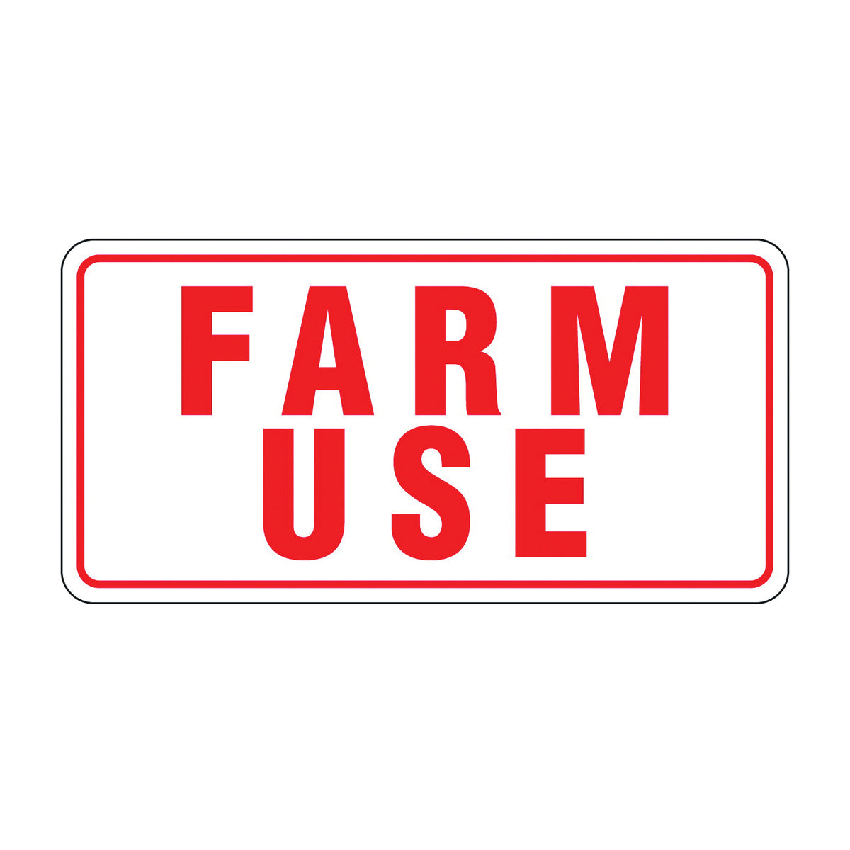 HY-KO 20550 Rural/Urban Sign, Farm Use, Red Legend, White Background, Aluminum