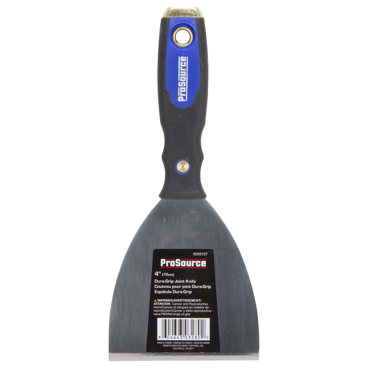 ProSource 03280 Scraper/Joint Knife, 4-1/4 in W Blade, 4 in L Blade, HCS Blade, Flexible Blade, Dura-Grip Handle