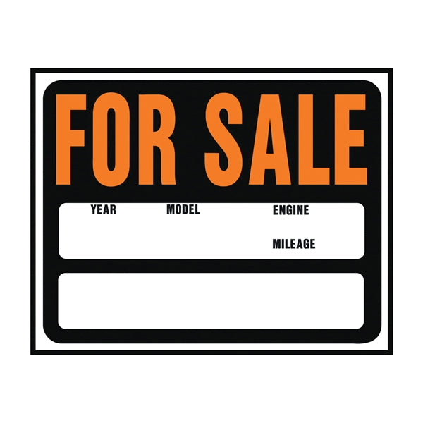 HY-KO Hy-Glo Series SP-112 Jumbo Identification Sign, For Sale, Fluorescent Orange Legend, Plastic