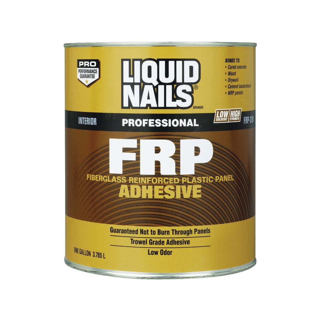 Liquid Nails FRP-310 Panel Adhesive, Off-White, 1 gal Container