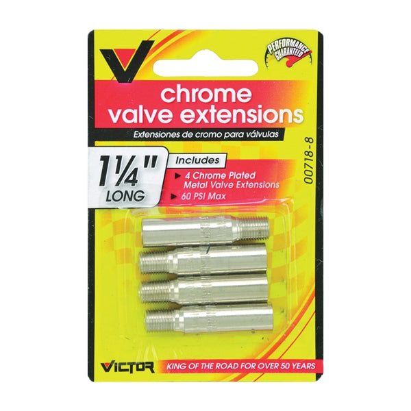 GENUINE VICTOR 22-5-00718-8 Tire Valve Extension, Brass, Chrome