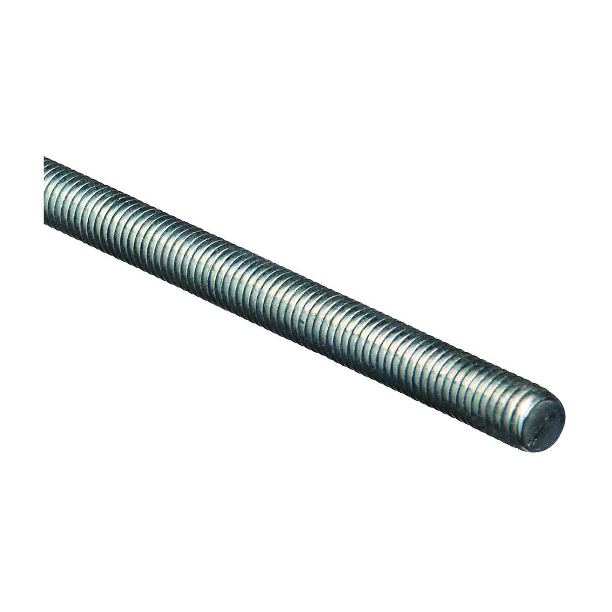 Stanley Hardware N179-614 Threaded Rod, 7/16-14 Thread, 72 in L, A Grade, Steel, Zinc, UNC Thread