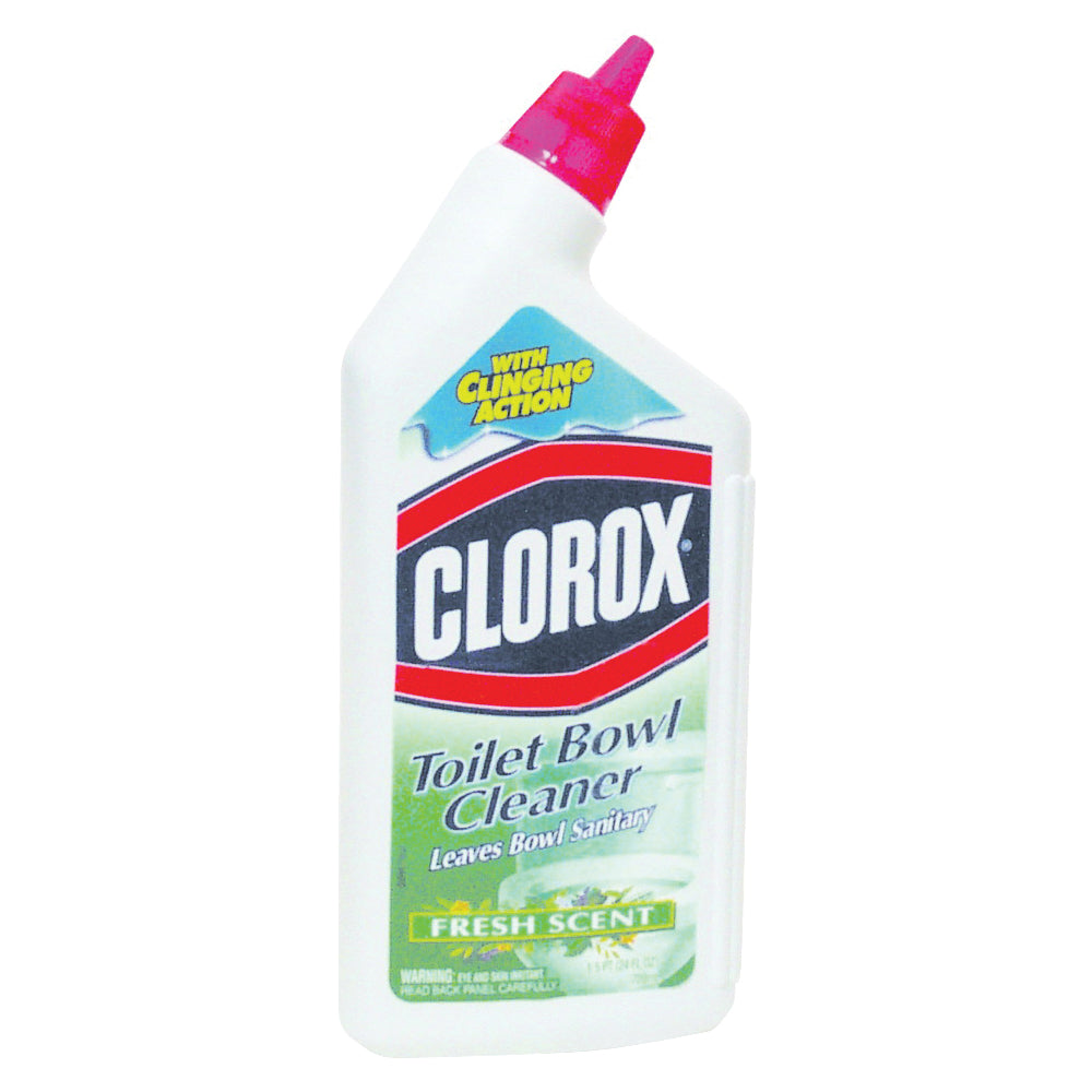 Clorox 00933 Toilet Bowl Cleaner, 24 oz Bottle, Liquid, Fresh