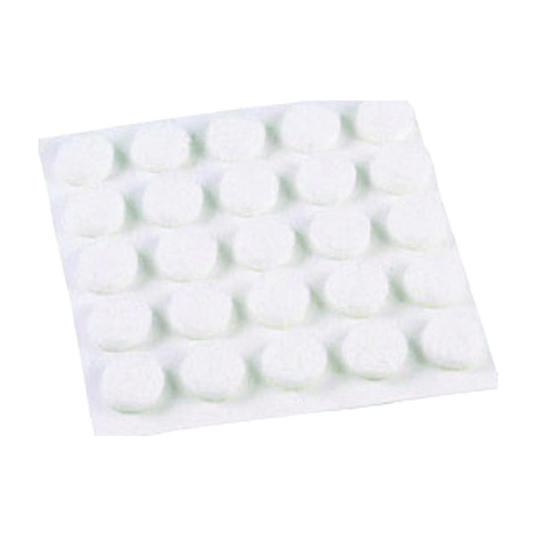 Shepherd Hardware 9957 Furniture Pad, Felt Cloth, White, 3/8 in Dia, Round