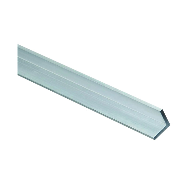 Stanley Hardware 4204BC Series N342-154 Angle Stock, 3/4 in L Leg, 36 in L, 1/8 in Thick, Aluminum, Mill