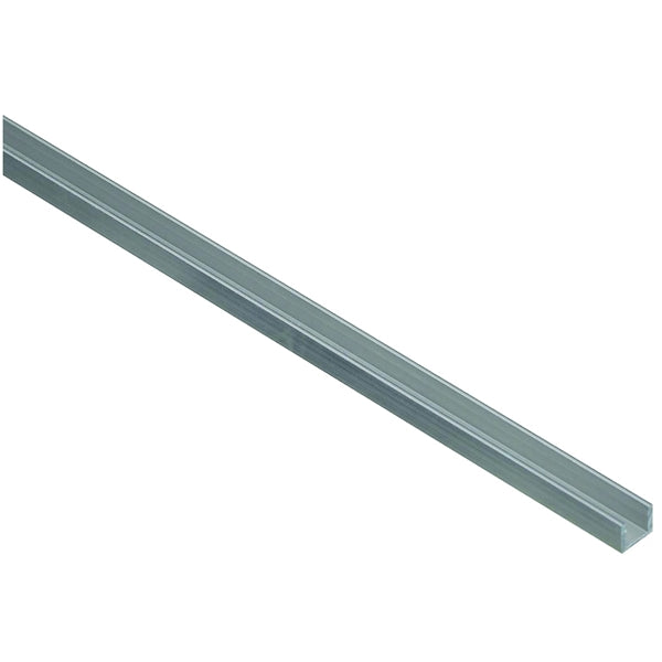 Stanley Hardware 4208BC Series N342-279 U-Channel, 48 in L, 1/16 in Thick, Aluminum, Mill