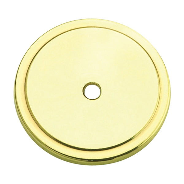 Amerock Allison Value Series BP7603 Cabinet Knob Backplate, Steel, Polished Brass