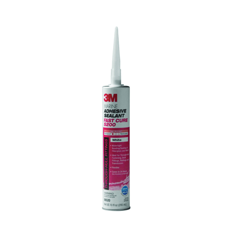 3M 06520 Adhesive Sealant, White, 5 to 7 days Curing, -40 to -190 deg F, 10 oz Cartridge