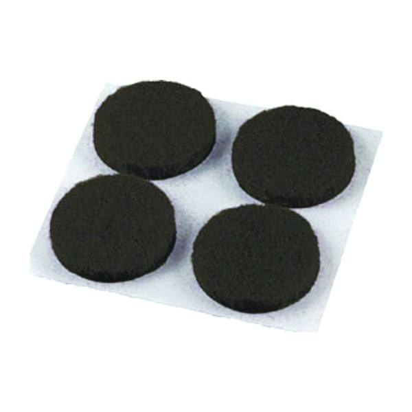 Shepherd Hardware 9959 Furniture Pad, Felt Cloth, Brown, 3/4 in Dia, Round