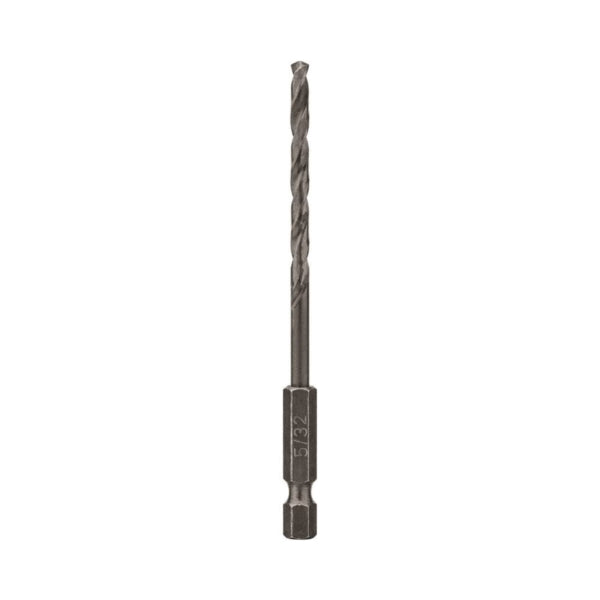 DeWALT DW2555 Drill Bit, 5/32 in Dia, 3-7/8 in OAL, Spiral Flute, 1/4 in Dia Shank, Hex Shank