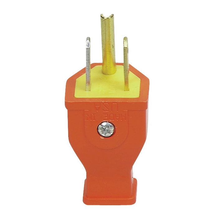 Eaton Wiring Devices SA3990 Electrical Plug, 2 -Pole, 15 A, 125 V, NEMA: NEMA 5-15, Orange