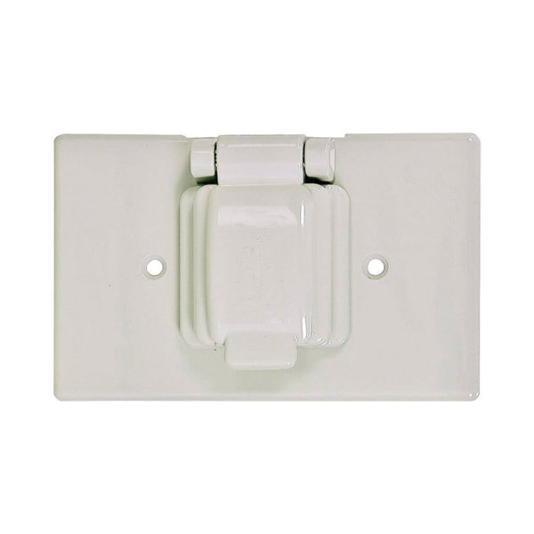 Eaton Wiring Devices S1961W-SP Cover, 4-9/16 in L, 2-7/8 in W, Thermoplastic, White
