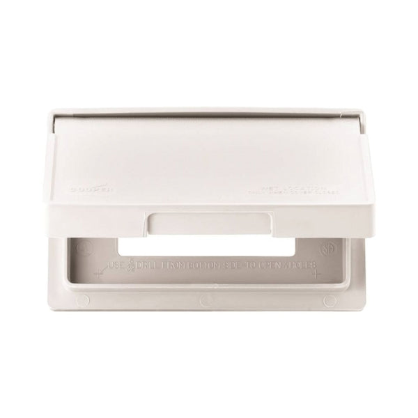 Eaton Wiring Devices S3966W-SP Cover, 7 in L, 4-7/8 in W, Rectangular, Thermoplastic, White, Electro-Plated