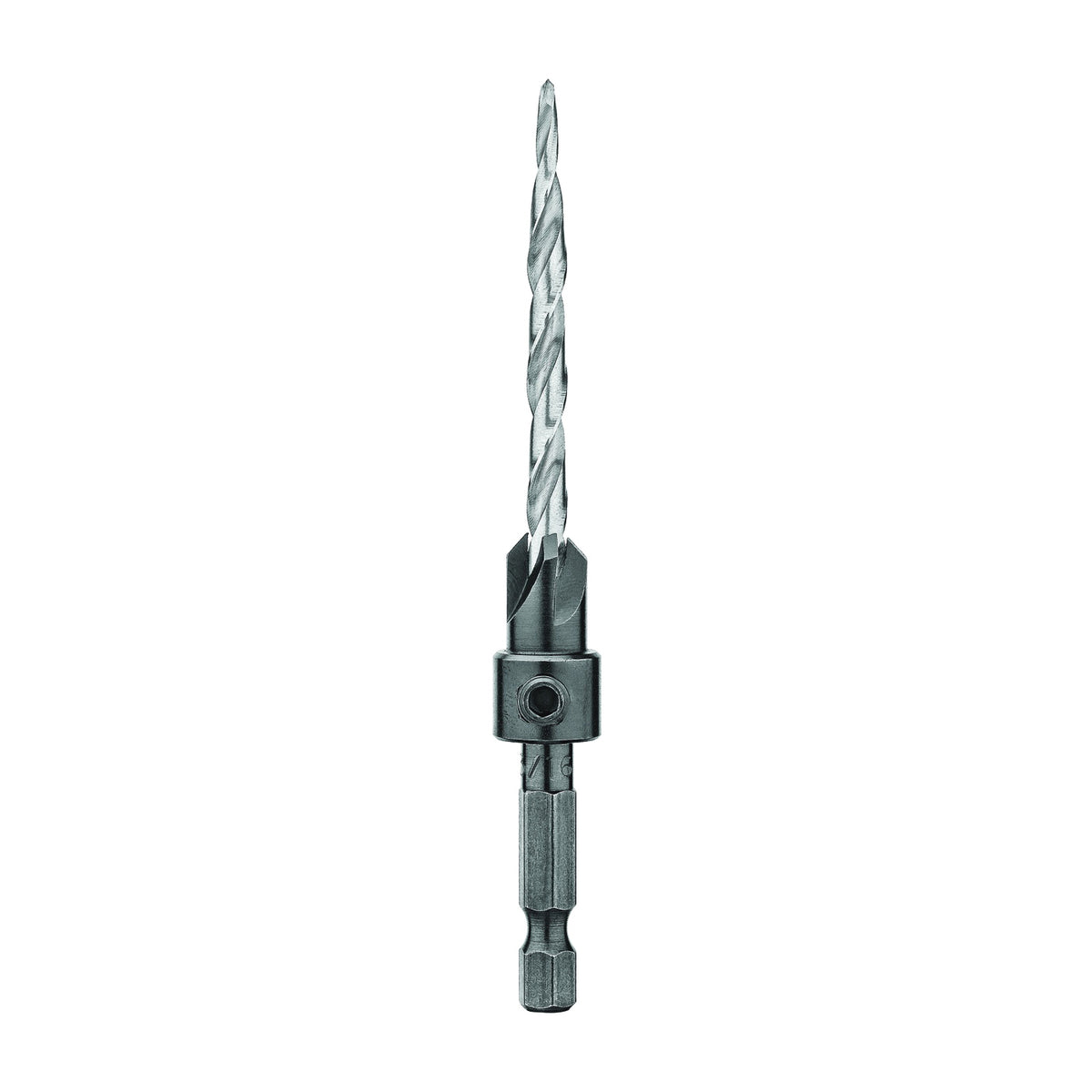 DeWALT DW2569 Drill Bit, 3/16 in Dia, 3-3/4 in OAL, Countersink, Spiral Flute, 4-Flute, 1/4 in Dia Shank