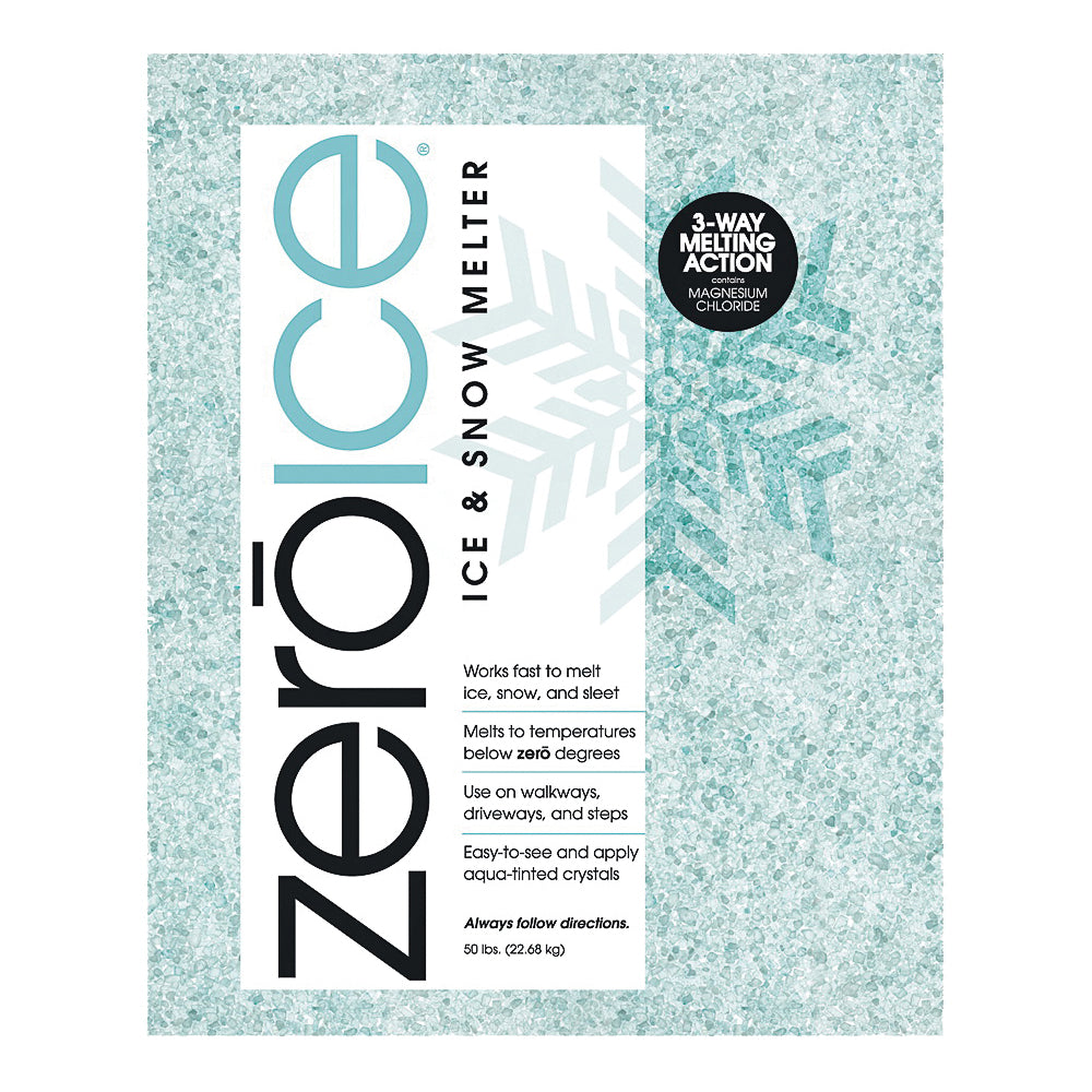 HJ Zero Ice 9587 Ice Melter, Granular, Aqua/White, 50 lb Bag