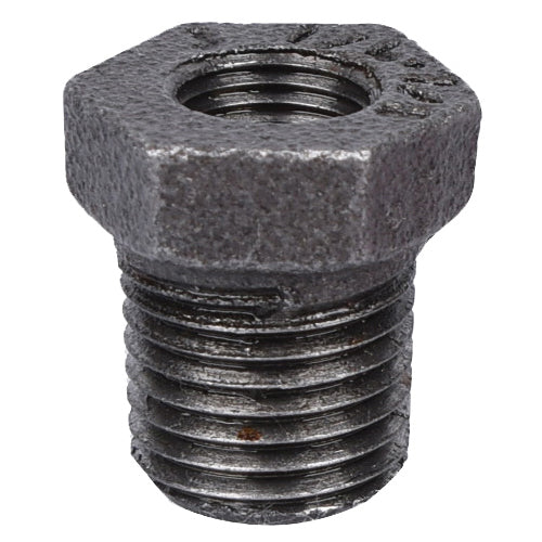 Prosource 35-1/4X1/8B Pipe Bushing, 1/4 x 1/8 in, MIP x FIP, Malleable Iron, SCH 40 Schedule, 300 psi Pressure