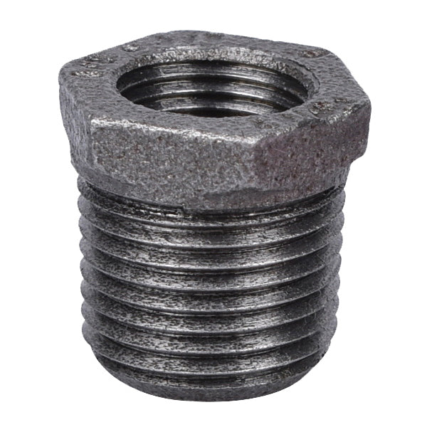 Prosource 35-1/2X3/8B Pipe Bushing, 1/2 x 3/8 in, MIP x FIP, Malleable Iron, SCH 40 Schedule, 300 psi Pressure
