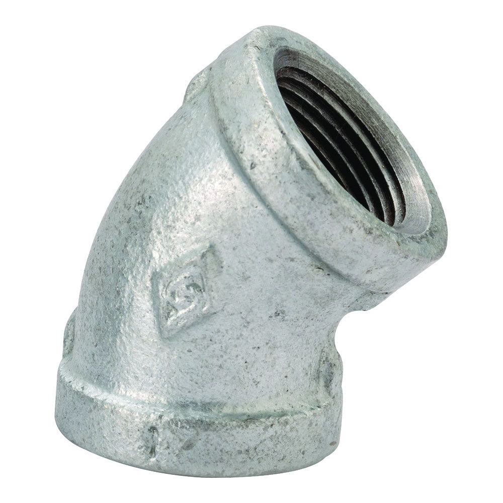 ProSource 4-1/4G Pipe Elbow, 1/4 in, Threaded, 45 deg Angle, SCH 40 Schedule, 300 psi Pressure