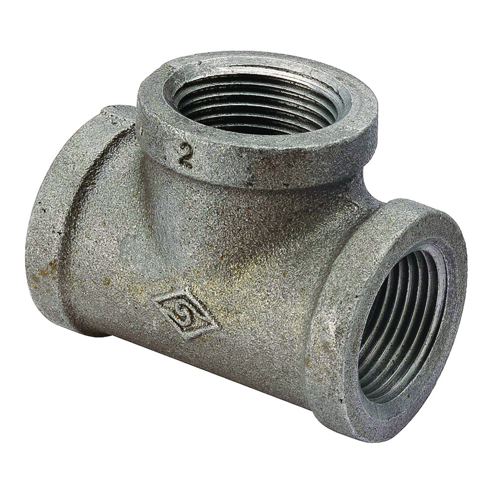 Prosource B130R 20X15X15 Pipe Tee, 1/2 x 3/4 x 1/2 in, Threaded, Malleable Iron, SCH 40 Schedule, 300 PSI Pressure