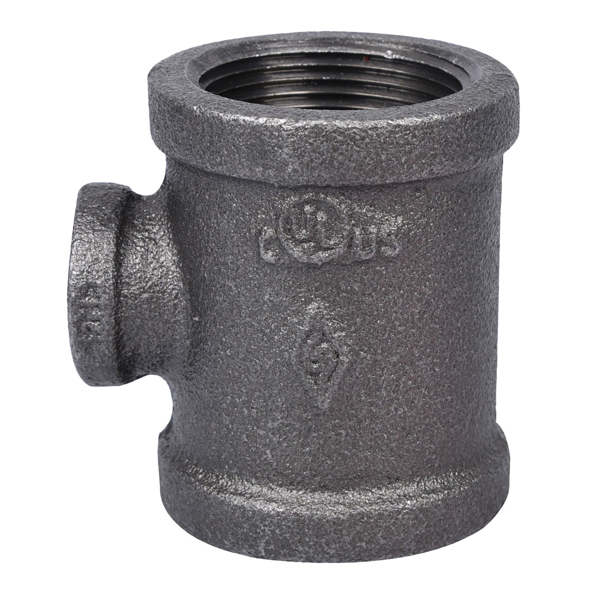 Prosource B130R 32X15 Pipe Tee, 1/2 x 1-1/4 in, Threaded, Malleable Iron, SCH 40 Schedule, 300 PSI Pressure