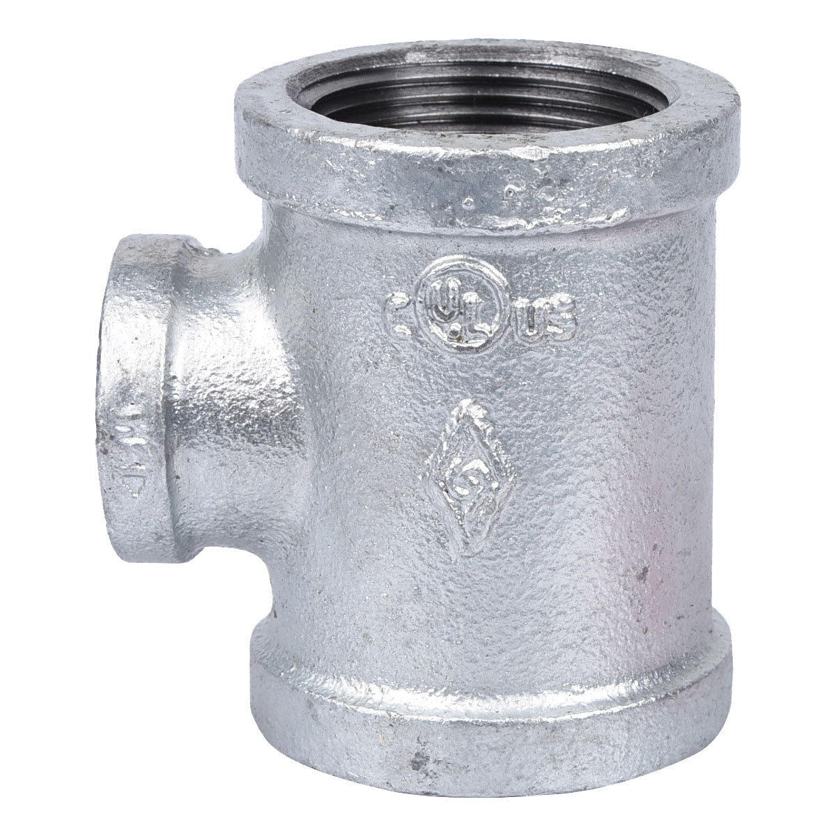 ProSource PPG130R-32X20 Pipe Tee, 1-1/4 x 1-1/4 x 3/4 in, FIPT, Malleable Steel, SCH 40 Schedule