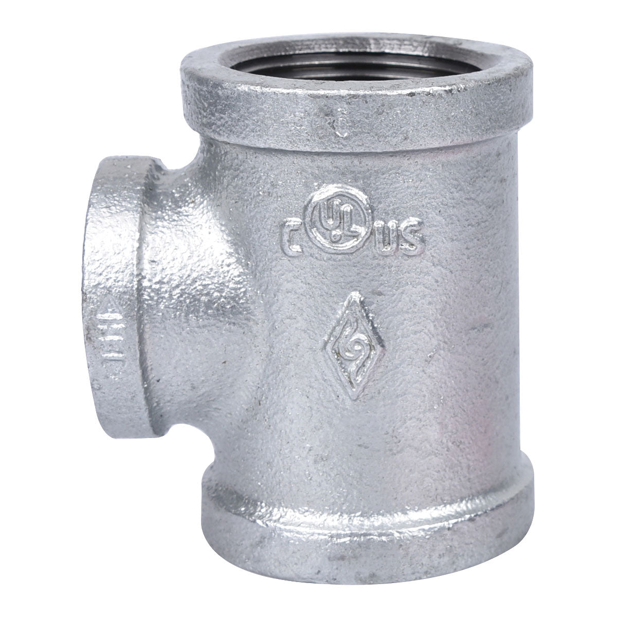 ProSource PPG130R-32X25 Pipe Tee, 1-1/4 x 1-1/4 x 1 in, FIPT, Malleable Steel, SCH 40 Schedule