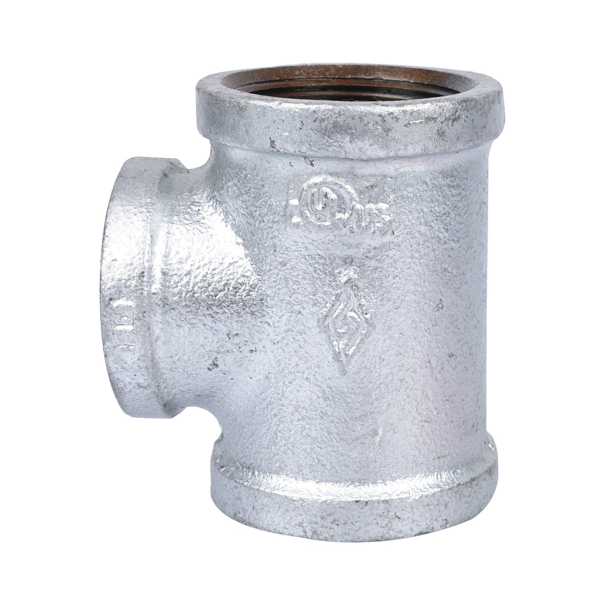 ProSource PPG130R-40X32 Pipe Tee, 1-1/2 x 1-1/2 x 1-1/4 in, FIPT, Malleable Steel, SCH 40 Schedule