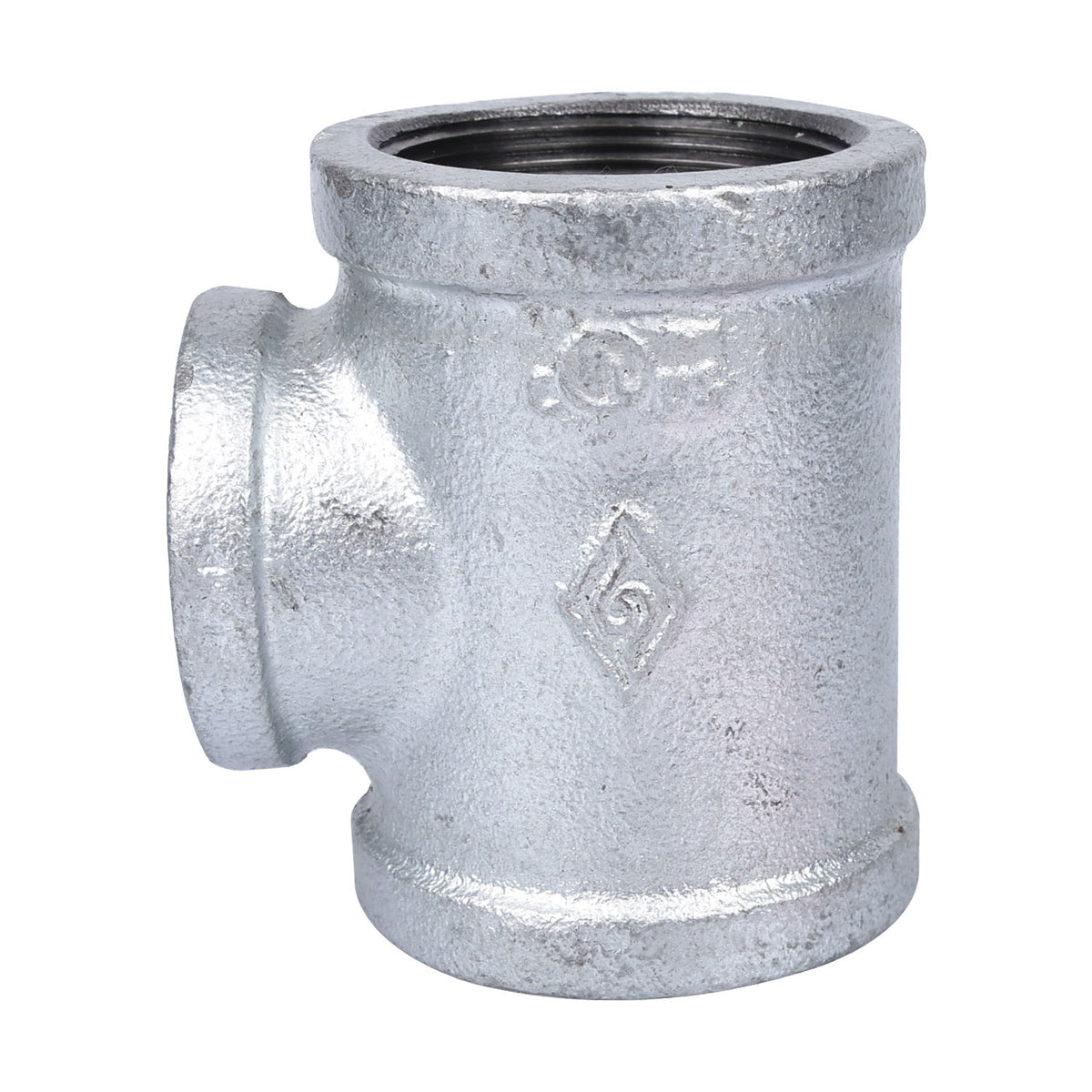 ProSource PPG130R-50X40 Pipe Tee, 2 x 2 x 1-1/2 in, FIPT, Malleable Steel, SCH 40 Schedule, 300 psi Pressure