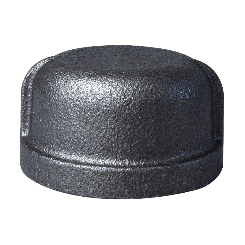Prosource B300 40 Pipe Cap, 1-1/2 in, Threaded, Malleable Iron, 40 Schedule, 300 psi Pressure