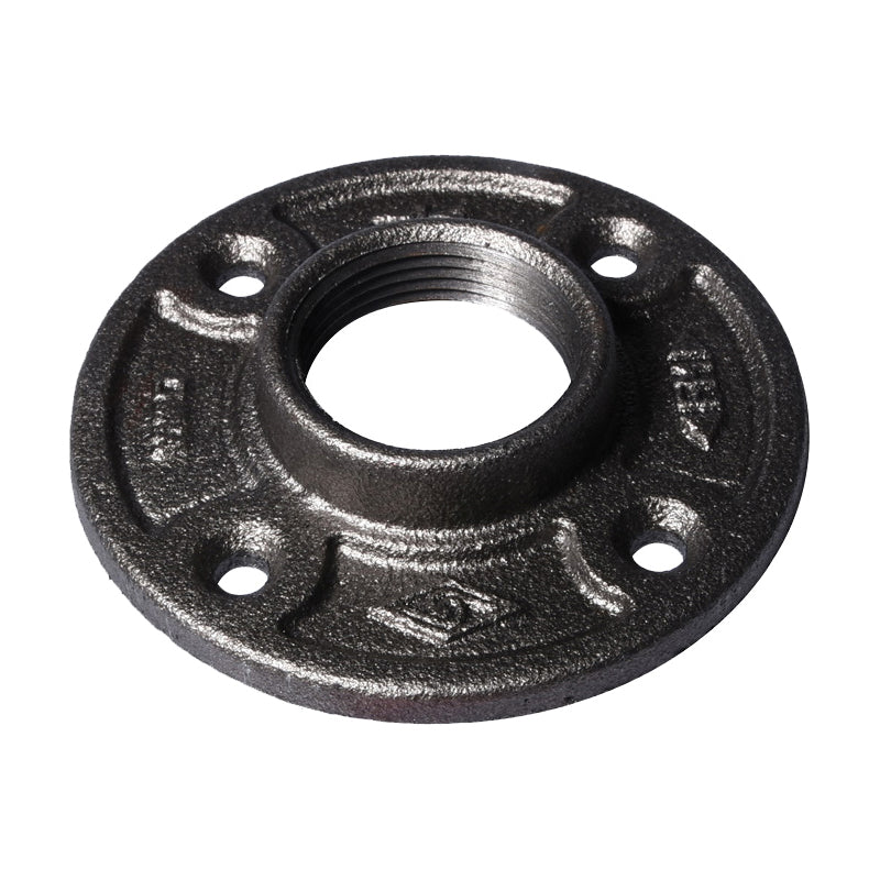 Prosource 27-1B Floor Flange, 1 in, 3.8 in Dia Flange, FIP, 4-Bolt Hole, 0.28 inch (7 mm) Dia Bolt Hole