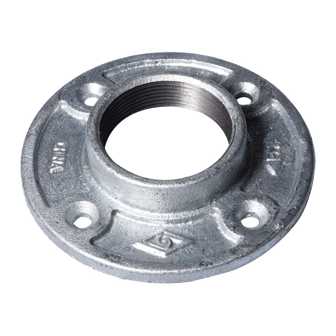 ProSource 27-2G Floor Flange, 2 in, 5.2 in Dia Flange, FIP, 4-Bolt Hole, 0.31 in, 8 mm in (mm) Dia Bolt Hole