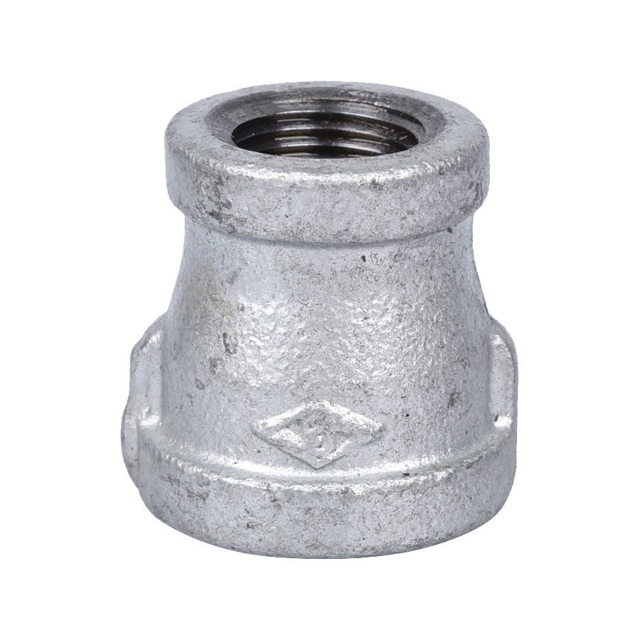 ProSource 24-1/2X3/8G Reducing Pipe Coupling, 1/2 x 3/8 in, Threaded, Malleable Steel, SCH 40 Schedule