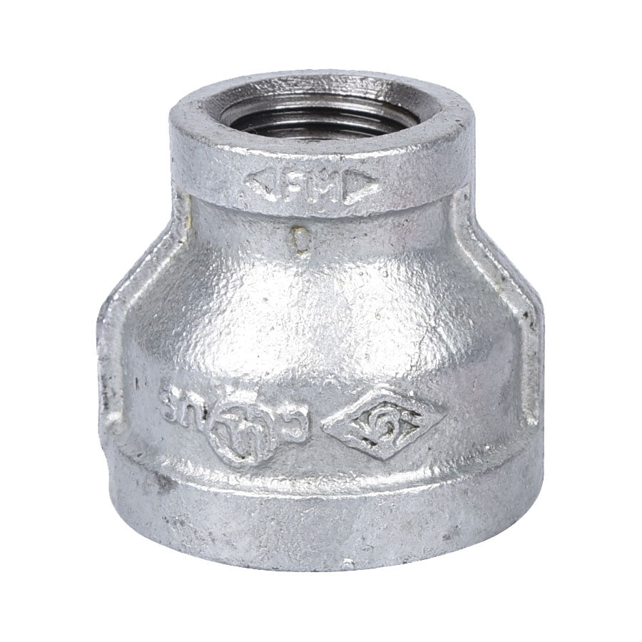 ProSource 24-1X1/2G Reducing Pipe Coupling, 1 x 1/2 in, Threaded, Malleable Steel, SCH 40 Schedule