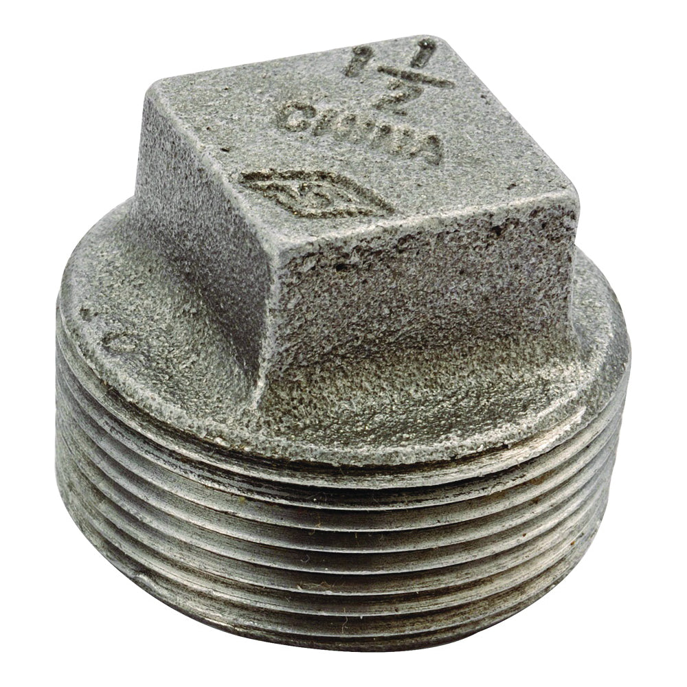 Prosource 31-1B Pipe Plug, 1 in, MPT, Square Head, Malleable Iron, SCH 40 Schedule
