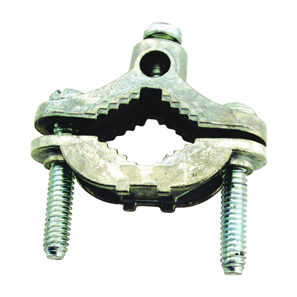 Halex 16010B Ground Clamp, 10 to 2 AWG Wire, Zinc, Zinc