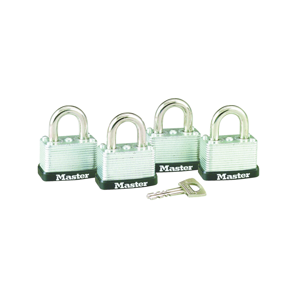 Master Lock 3009D Padlock, Keyed Alike Key, 1/4 in Dia Shackle, 5/8 in H Shackle, Steel Shackle, Steel Body, Laminated