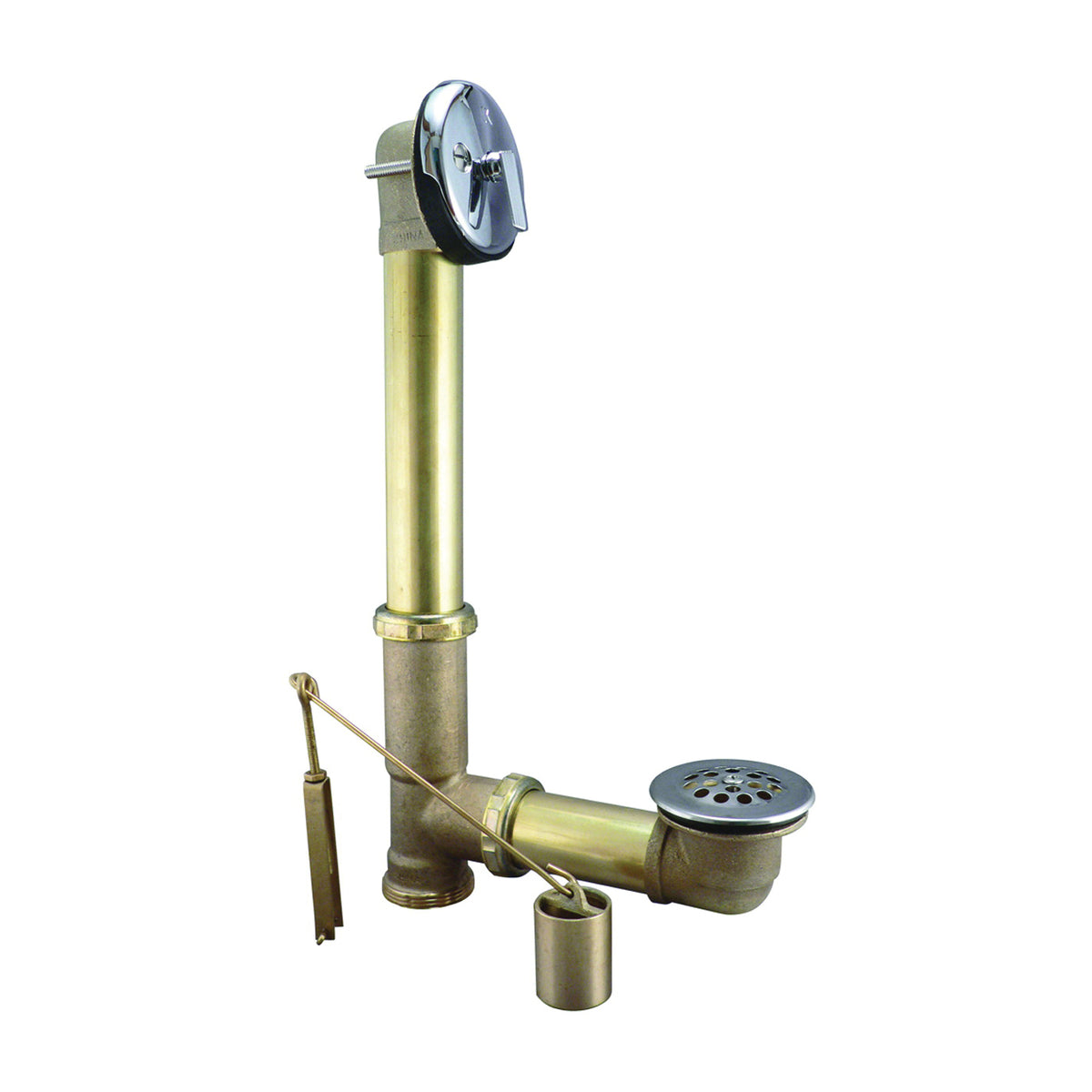 Keeney 606RB Bath Drain Assembly, Brass, Chrome, For: Built in Tubs