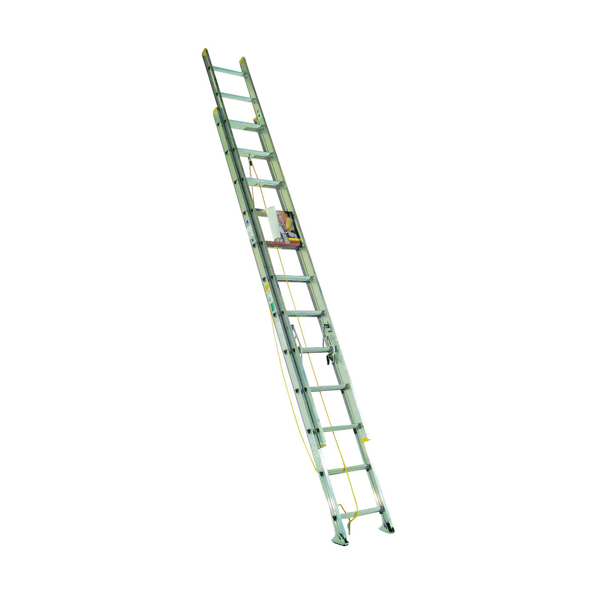 WERNER D1224-2 Extension Ladder, 23 ft H Reach, 225 lb, Aluminum
