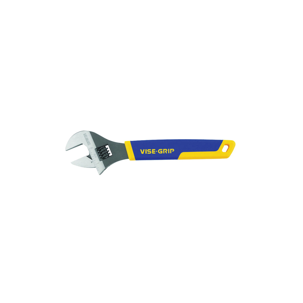 IRWIN 2078610 Adjustable Wrench, 10 in OAL, 1-1/4 in Jaw, Steel, Chrome, ProTouch Grip Handle