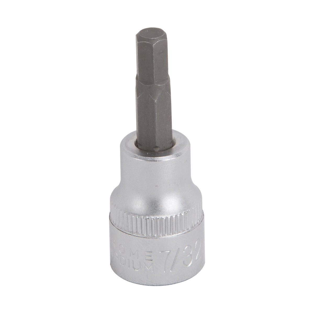 Vulcan Fractional Hex Bit Socket, Chrome, 7/32 in, 3/8 in Drive, 1-7/8 in OAL