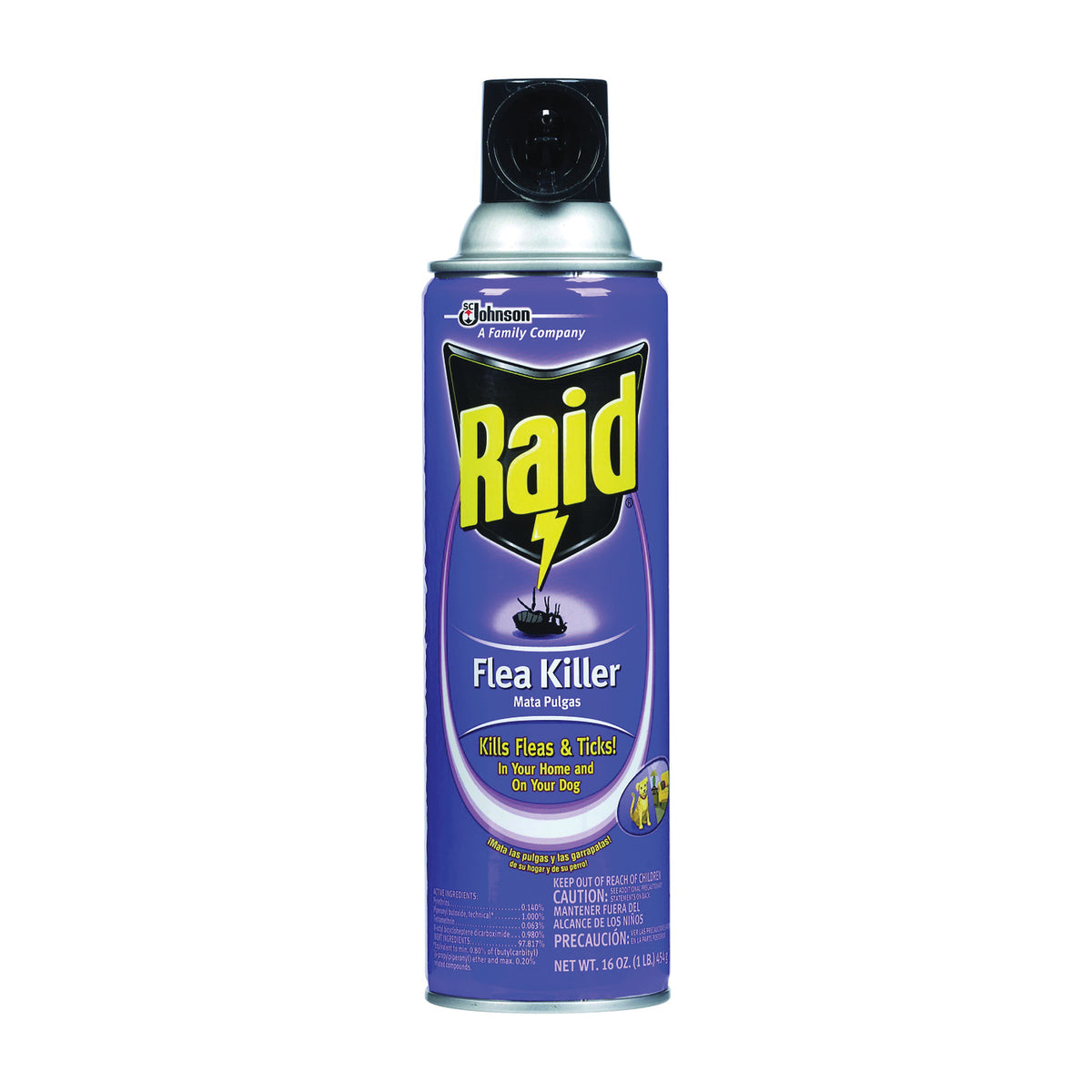 RAID 51656 Flea Killer, Liquid, Spray Application, 16 oz