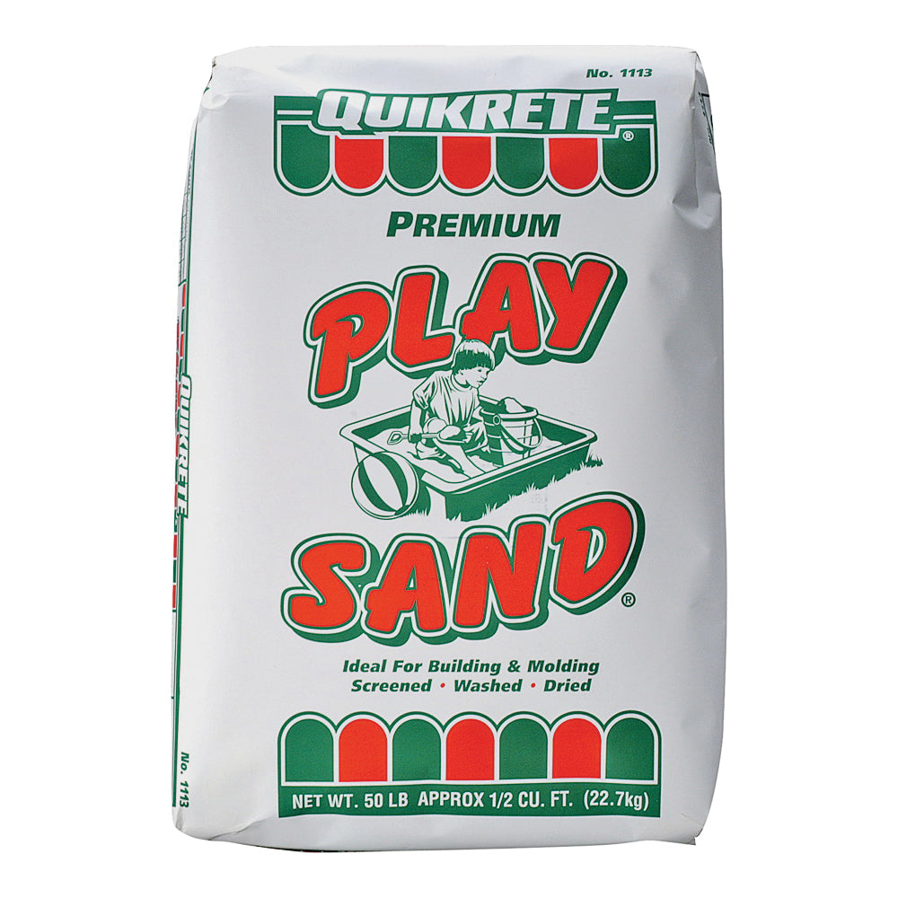 Quikrete 1113-51 Play Sand, Solid, White/Tan, 50 lb Bag