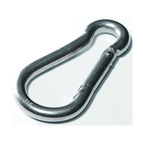 BARON 2450-3/8 Spring Hook Snap Link, Steel, Zinc