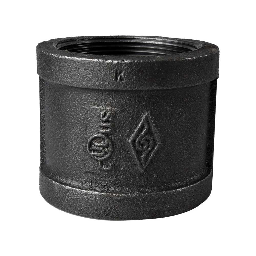 ProSource 21-2B Pipe Coupling, 2 in, Threaded, Steel, SCH 40 Schedule, 300 psi Pressure