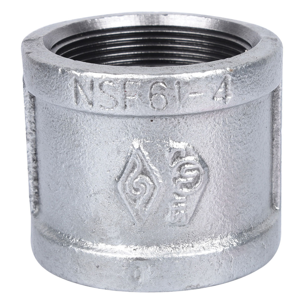 ProSource 21-2G Pipe Coupling, 2 in, Threaded, Malleable Steel, SCH 40 Schedule, 300 psi Pressure