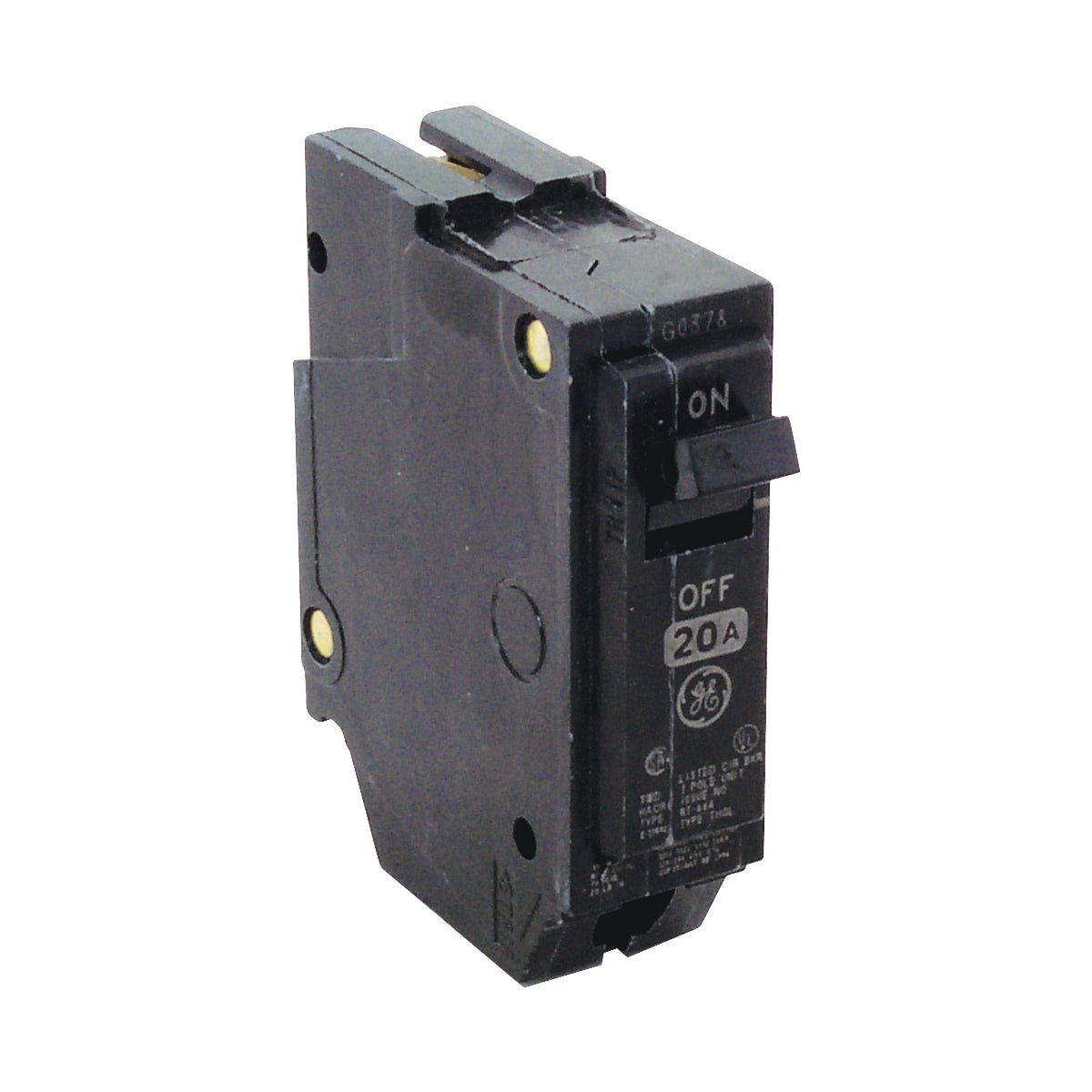 GE Industrial Solutions THQL1120 Feeder Circuit Breaker, Type THQL, 20 A, 1 -Pole, 120/240 V, Plug Mounting